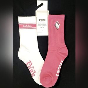 💓Pink Set Of Crew Socks💓